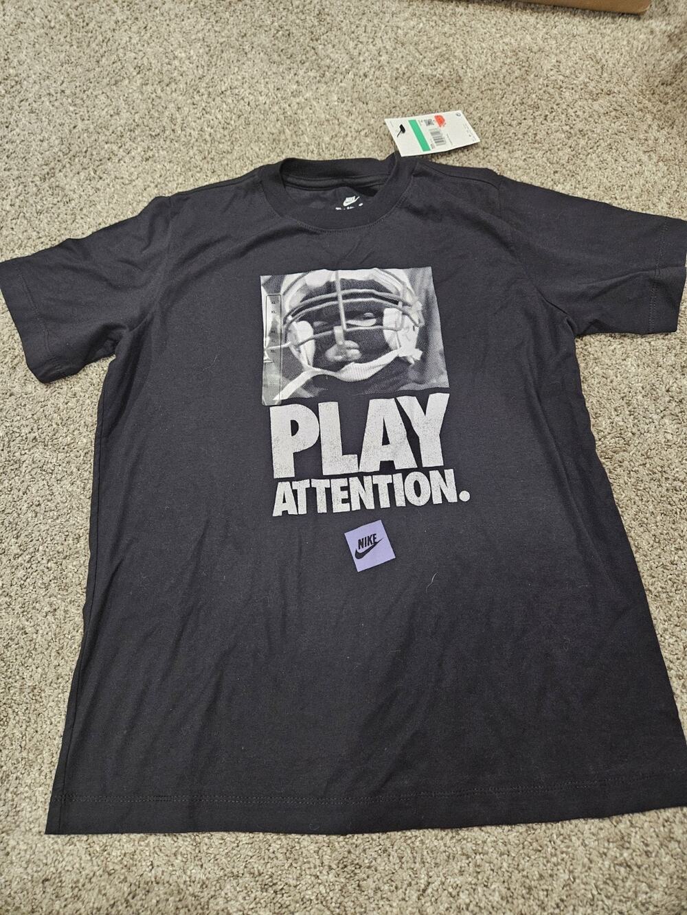 Nike youth "Play Attention" graphic t-shirt